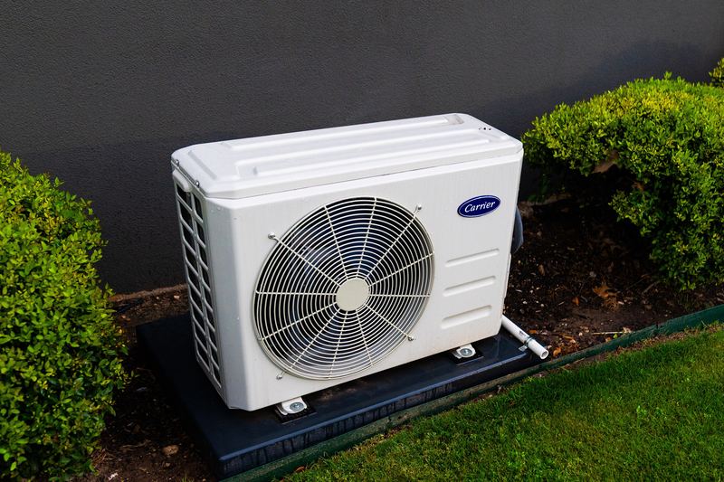 A Carrier AC unit on April 6, 2019.